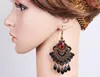 2020 Europäische und amerikanische Mode neue Prominente edle elegante Ohrringe Übertreibung antike schwarze Spitze Ohrringe Großhandel