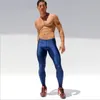 sexy solid goud zilver zwart mannen sport broek mannelijke man fitness lopende lange broek outdoor gymnastiek oefening workout broek