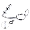 Stainless Steel Metal Anal Hook Dilator Dildo Prostate Massager Penis Ring Butt Plug Lock Fetish Gay Sex Toys J19175611139