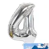 40 tums gratis kombinationsnummerfolie Mylar heliumballong Färgrik Folie Helium Nummer Ballong för bröllopsdekorationer Event Party Supplies