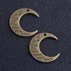 30 pièces 27x30mm Antique Bronze argent je t'aime à la lune et au dos pendentifs à breloques pour les résultats de fabrication de bijoux à bricoler soi-même