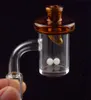 Hot Selling 4mm thick Clear Bottom XL Quartz Banger & Glass UFO Colored Carb Cap & Glowing Terp Pearl Quartz Nail For oil rigs Bong