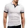 Erkekler Üstler Yaz Yeni Tee Gömlek Slim Fit Moda Kısa Kollu Standı Yaka Tişörtler Erkek Gömlek Casual Erkek Giyim