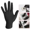 Gants en caoutchouc de maison d'examen en nitrile en PVC sans poudre jetables confortables Gants noirs de sécurité en latex de grande taille pour prévenir l'infection bactérienne