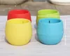 Mini Rodada Plastic suculenta mesa Pot Plant Flower Garden Home Office Decor Micro Landscape Planter vaso inquebrável