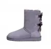 Женские ботинки короткие мини-австралийские классические колена Мужчины зимние снегоочистики дизайнер Bailey Bow Bow Angle Bowtie Black Grey каштан EUR36-41