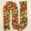 クリスマスの籐270cmオリジナルグリーンクリスマスパーティーデコレーションメリークリスマスrattan杖クリスマスリースホームヤードの装飾