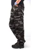 Męskie spodnie Cargo Znosić kamuflaż Baggy bojowe Multi-kieszenie Casual Spodnie Kombinezony Spodnie taktyczne Army Rozmiar 44