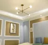 ファクトリー直接モダンミニマリストデザインライトランプ真鍮マルチヘッドシャンデリアリビングルームダイニングベッドルームLED天井