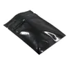 Schwarze 7,5 x 10 cm große Mylar-Beutel mit Griffverschluss und Einreißkerben aus Aluminiumfolie, Verpackungsmaterial für die Aufbewahrung von Lebensmitteln