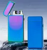 High Quality USB Electric Dual Arc Lighter Rechargeable Windproof Electronic Lighter Plasma Cigar Cigarette Thunder Pulse Cross Lighter