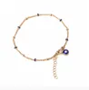 Evil Eye New Fashion Golden Alloy Armband för tjejsmycken 4 Färger Evil Eye Bead Charm Chain Armband Gift For Lovers PS1211146727