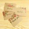 Kraft Paper Single Page Thank You Card Message Greeting Cards Wedding Birthday Party Flower Shop Without Envelope8057934