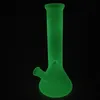 Tout corps noir lueur plus récente en verre Bong 9,8 pouces d'huile en verre Bongs de 18 mm