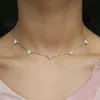 Chaînes 925 Sterling Silver Chain Cubic Zirconia Chocker Choker Collier Collier Femmes Déclaration Bijoux BijouxChains ChainsChains