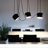 Lampade a sospensione moderne in alluminio nero Lampade a sospensione Apparecchio a sospensione Creativo lampada da ufficio fai-da-te lampadario a soffitto