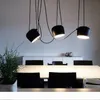 Modern pendant luzes alumínio preto lâmpadas suspensão luminária luminária criativa lâmpada de escritório lâmpada luminária luminária teto candelabro