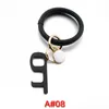 Acrylique Ouvre-porte Porte-clés Gland Sac Charmes Porte-clés Bracelet Sans Contact EDC Ascenseur Bouton Outil Voiture Porte-clés Anneaux Titulaire pour Hommes Femmes