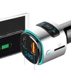 Carro mp3 transmissor fm carro mp3 carro Leitor de MP3 Bluetooth mãos-livres colorido atmosfera livre luz DHL