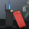 2020 Ultra-thin Metal Flint Lighters Gas Lighter Butane Turbo Jet Lighter Cigar Cigarettes Windproof Lighter Gadgets For Men