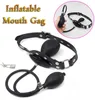 Jeux pour adultes Détachable Gonflable Silicone Plug Anal Énorme Gode Pompe Esclave BDSM Bondage Bouche Gag Sex Toys pour Femmes Couples Y200616