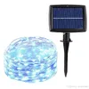 Solar Power Lights Christmas Lights 8 Kolory 10 M 100 LED Copper Wire String Light Gwiaździste oświetlenie Wakacje