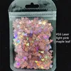 Nail Art Glitter Sequins Butterfly Maple Leaf Laser Star Flakes 3D Silver Gold Sequin Polish Manicure Nails Dekorationer Accessorie