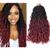 18 Inch Gypsy Locs Crochet Hair Goddess Faux Crochet Hair Ombre Nu Locs Crochet Dreadlocks Hair Extensions Wholesale Price Low