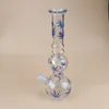 Blue Leaves glass water bongs hookahs 11.4inch gourd type dab rig 18mm joint for smoking accessories