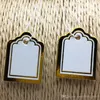 500Pcs/Lot 24*18mm Gold and Silver Clothing Price Tags Card for Watch Ring Display Supplies Label Jewelry Handwritten