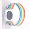 Elasticidade Rainbow Lattice Cheetah Lovewrist Watch Band Tiras Smart 38m 40mm 42mm 44mm para iWatch5 4 3 2 2