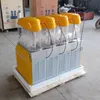 Máquina elétrica de derretimento de neve, 110v, 220v, quatro cilindros, 48l, máquina comercial de lama, fabricante de bebidas frias