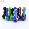 Honeycomb Silicone Smoking Pipes Water Filter Bong Smoke Pipe With Porous Glass Bowl Oil Burner Pipes Smoking Accessories