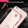 Slim Plating Clear TPU Cases Silicone Protective Case för iPhone 14 13 12 Mini XS 11 Pro Max 8 Plus Cover Fit Samsung S20 S20E Note 20 Covers Coque