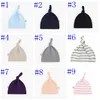 قبعات Baby Knot Hats Infans Toddle Skull Caps Boys Girls Cotton Cap Cap Beanies Sleep Stripe Caps for Newborn Hat Headbear Headgear LSK535