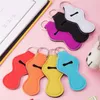 74 Styles New Neoprene Keychain Sports Printed Chapstick Holder Leopard Keychian Wrap Lipstick Holder Lip Cover Party Favor Christmas Gift