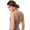 Sexy Female Workout Bra Push Up Cross Back Nylon Solid Jogging FemmeYoga Bra Top For Fitness Underwear Sports For Women Gym