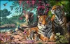 Niestandardowe tapety na ściany 3D Mural Cartoon Animal Tiger Elephant Lasowy Malarstwo Olejowe Dzieci Room Mural TV Tło Papiery ścienne