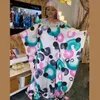 Afrikanische Kleider Frauen Künstliche Seide mit Diamantspitze Maxikleid 2020 Sommerkleid Damen Traditionelle afrikanische Kleidung Partykleider