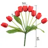 Big Heads/Bouquet Tulip Artificial Flower Real Touch Bouquet Fake For Wedding Decoration Flowers Home Party1