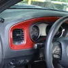 Rivestimento del pannello del cruscotto della console interna in fibra di carbonio rosso per gli accessori interni del caricabatterie Dodge2610