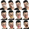 面白いフェイスマスクユニセックスの顔の口マスク再利用可能なファッションの口マスク面白い3Dプリント面白い表現の表紙マスクLJJK2430