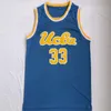 NCAA college University 32 Bill Walton 33 LEW ALCIDOR camisetas de basquete costuradas tamanho S-2XL