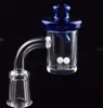 DHL prix usine 4mm d'épaisseur fond clair Quartz Banger Domeless ongles verre coloré UFO Carb Cap lumineux Terp perle pour plates-formes pétrolières Bong