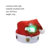 Beanie/Skull Caps Christmas Decorations LED Luminous Christmas Hat Adult Kids Santa Claus Red Hats Christmas Cosplay Party Costume