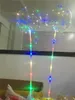 Светодиодные светящиеся светодиодные воздушные шары Бобо с мигающим светом, прозрачные воздушные шары, гирлянды 3 м с ручкой, рождественская вечеринка, свадебный декор9101851