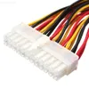 100pcs ATX de 24 pines macho a hembra 24Pin Extensión de suministro eléctrico Cable interno PC PSU TW Conector del cable de alambre 30cm