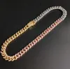 Hip Hop Diamond Cuban Link Łańcuch Naszyjnik Kobiety Mężczyźni Hippy Biżuter Naszyjnik Multi Size dostępny 4312223