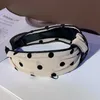 Saç Bandı Headdress Çapraz Knot Geniş Brim Lady Retro Polka Dot Japon Firkete Basit Saç Bandı Yetişkin Kafa Toptan