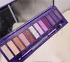 Mais novo da composição do olho 12 Cores Ultra Violeta Eyeshadow Palette roxo Matte Shimmer Sombra Com Escova